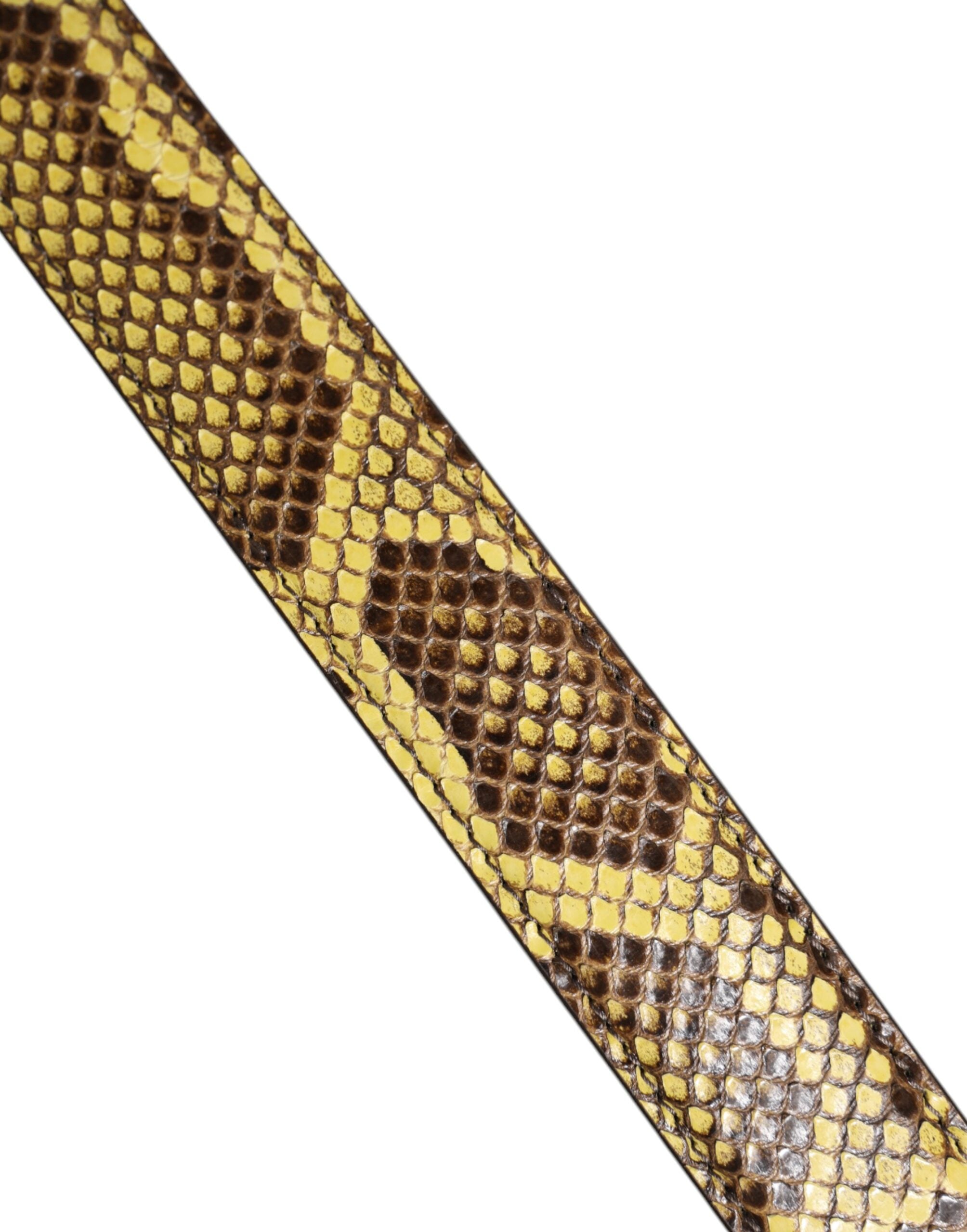 Yellow Exotic Leather Bag Shoulder Strap Dolce & Gabbana
