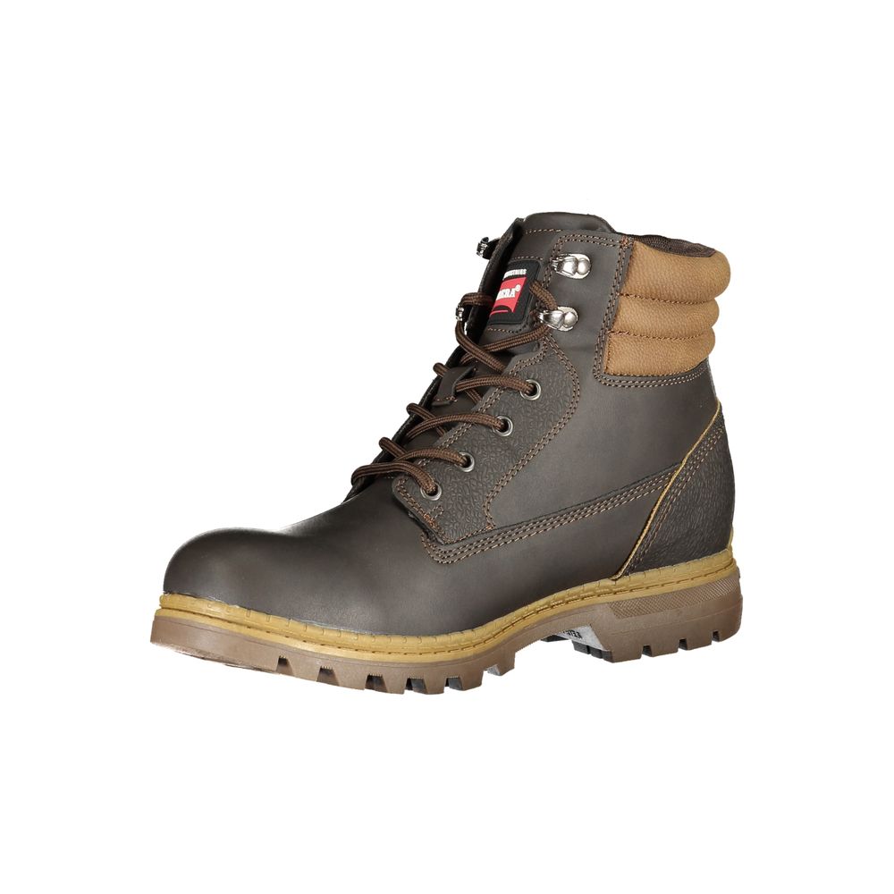 Brown Polyester Men Boot Carrera