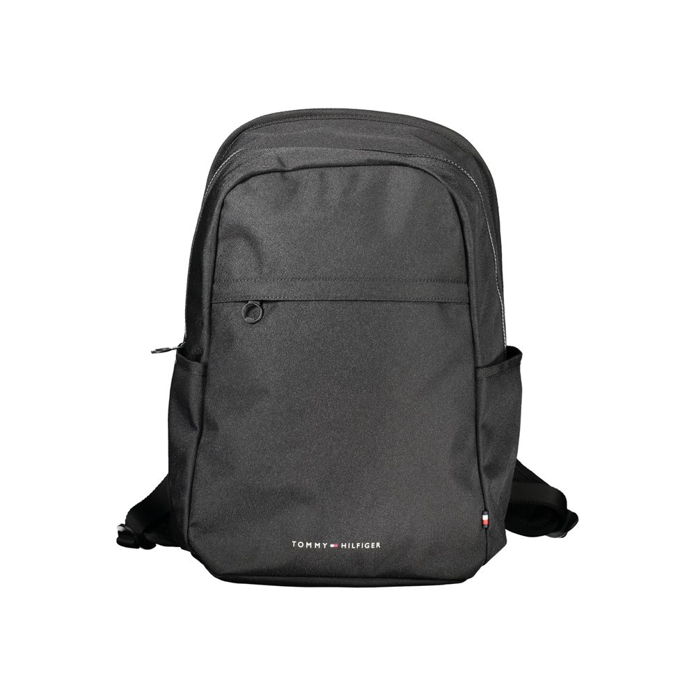 Black Polyester Backpack Tommy Hilfiger