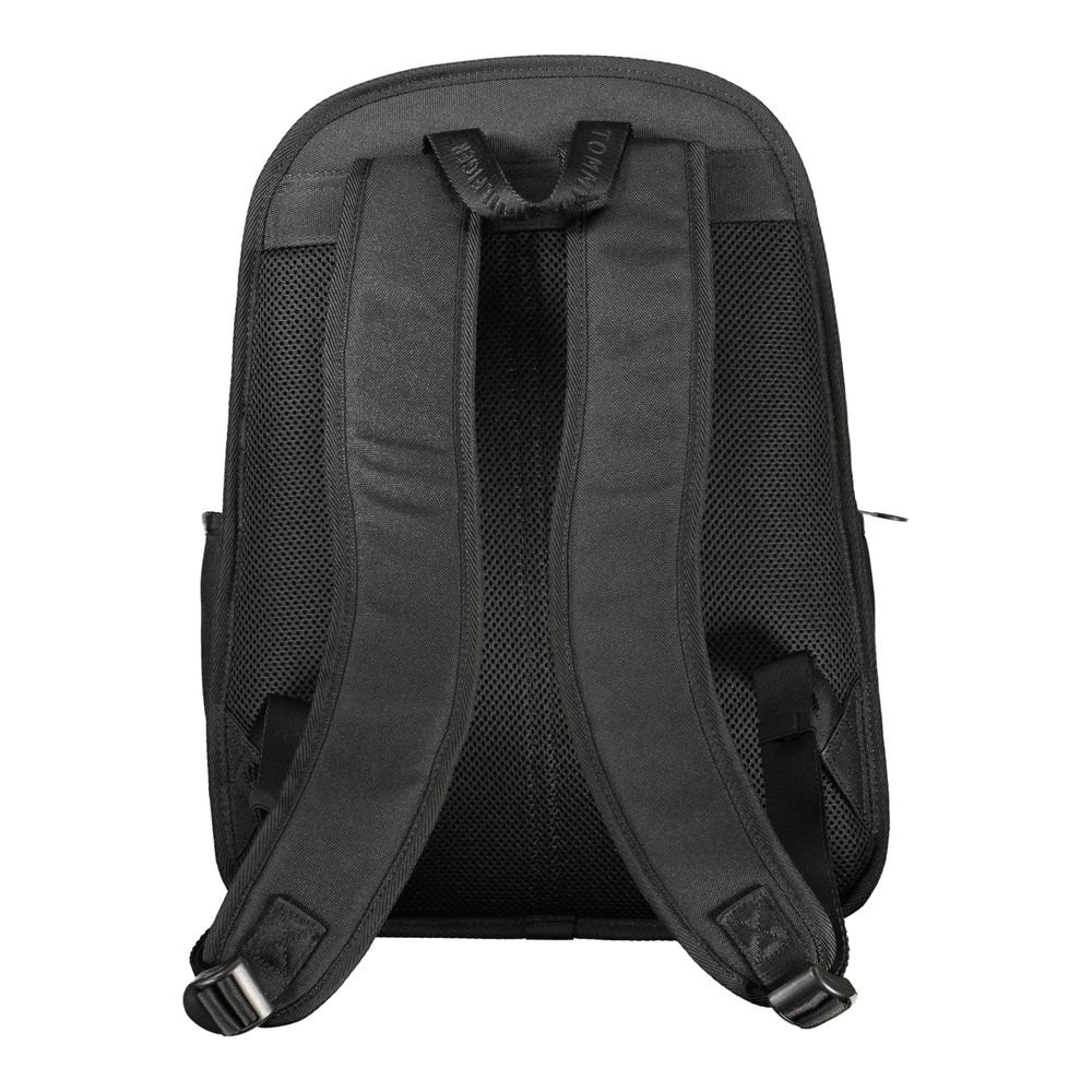 Black Polyester Backpack Tommy Hilfiger