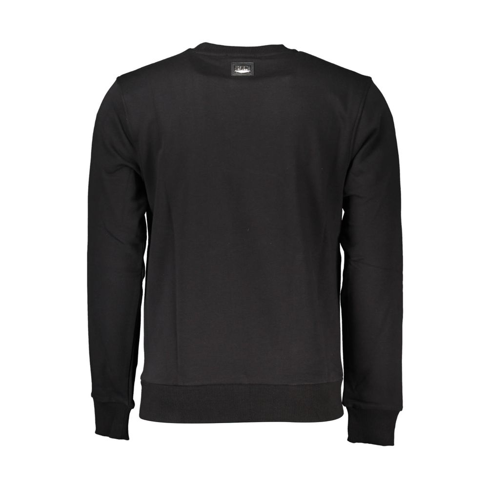 Black Cotton Men Sweater Cavalli Class