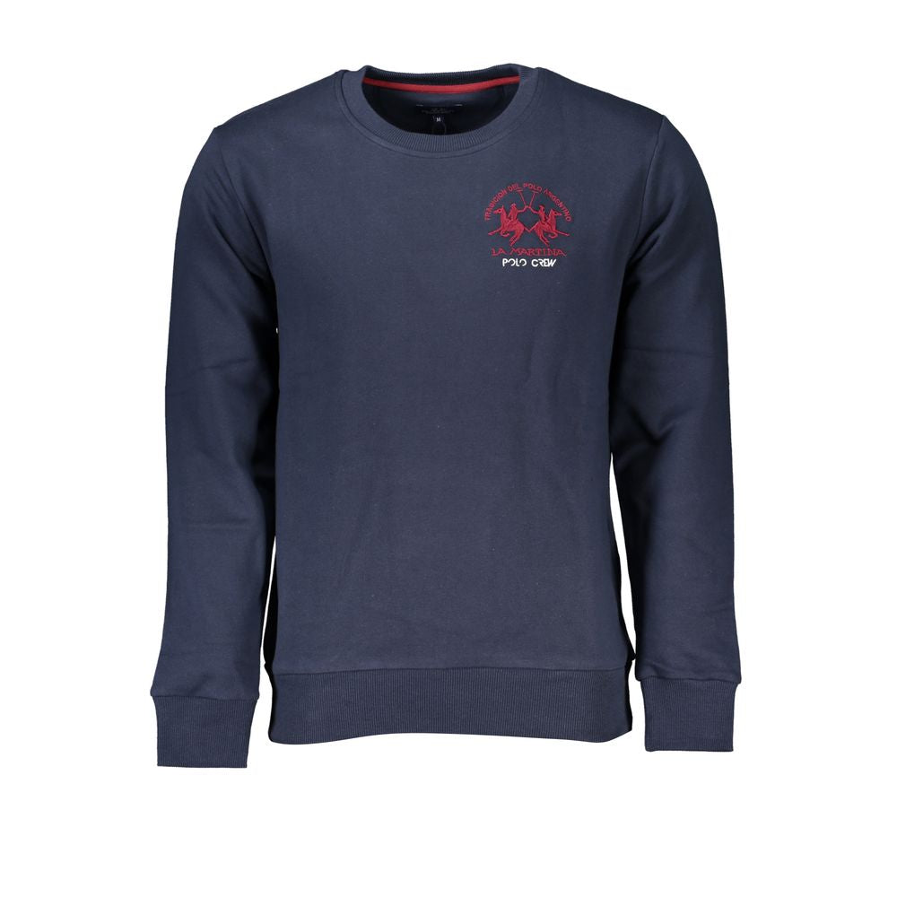 Blue Cotton Men Sweater La Martina