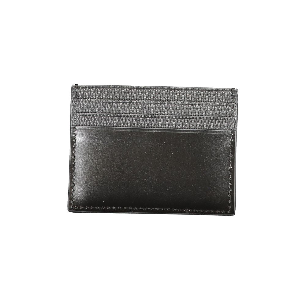 Black Leather Wallet Calvin Klein