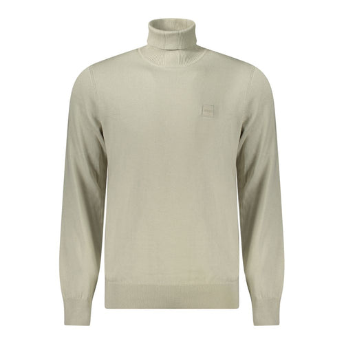 Beige Cotton Men Sweater Hugo Boss