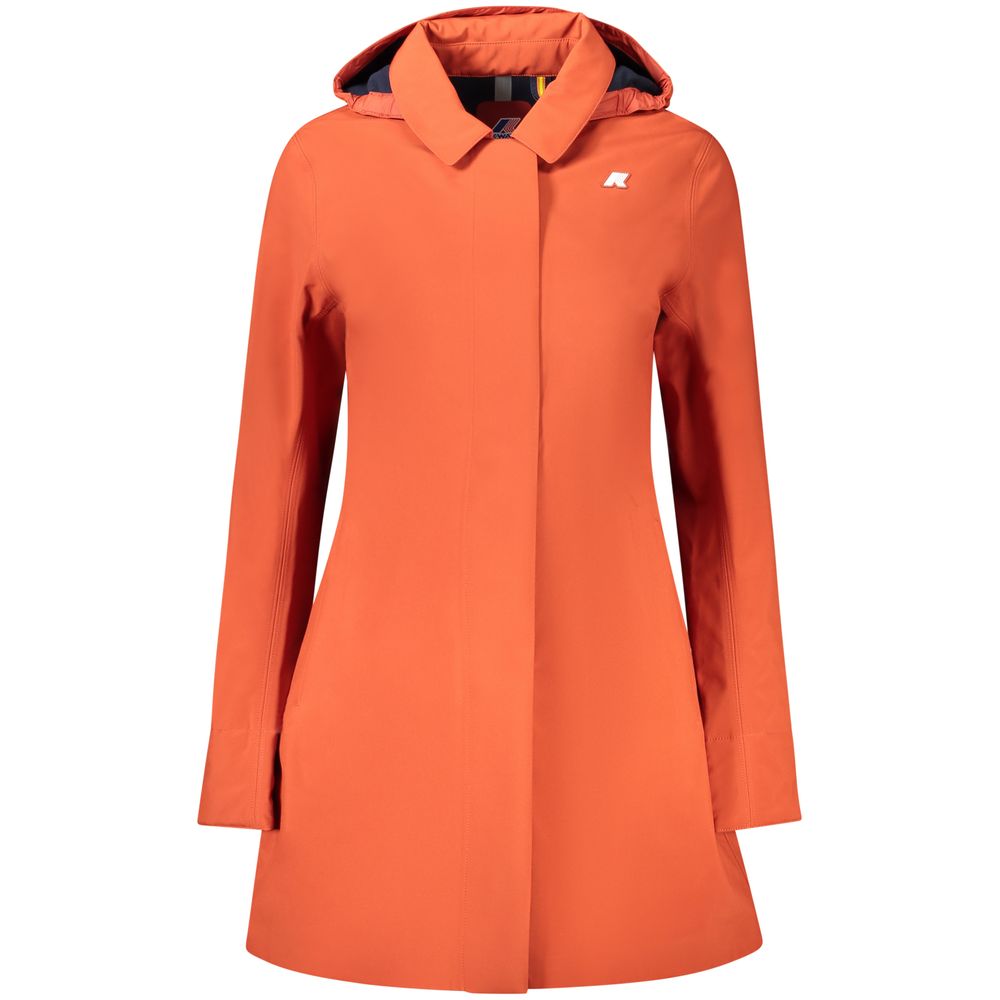 Red Polyester Women Coat K-WAY