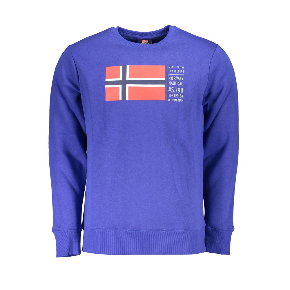 Blue Cotton Men Sweater Norway 1963