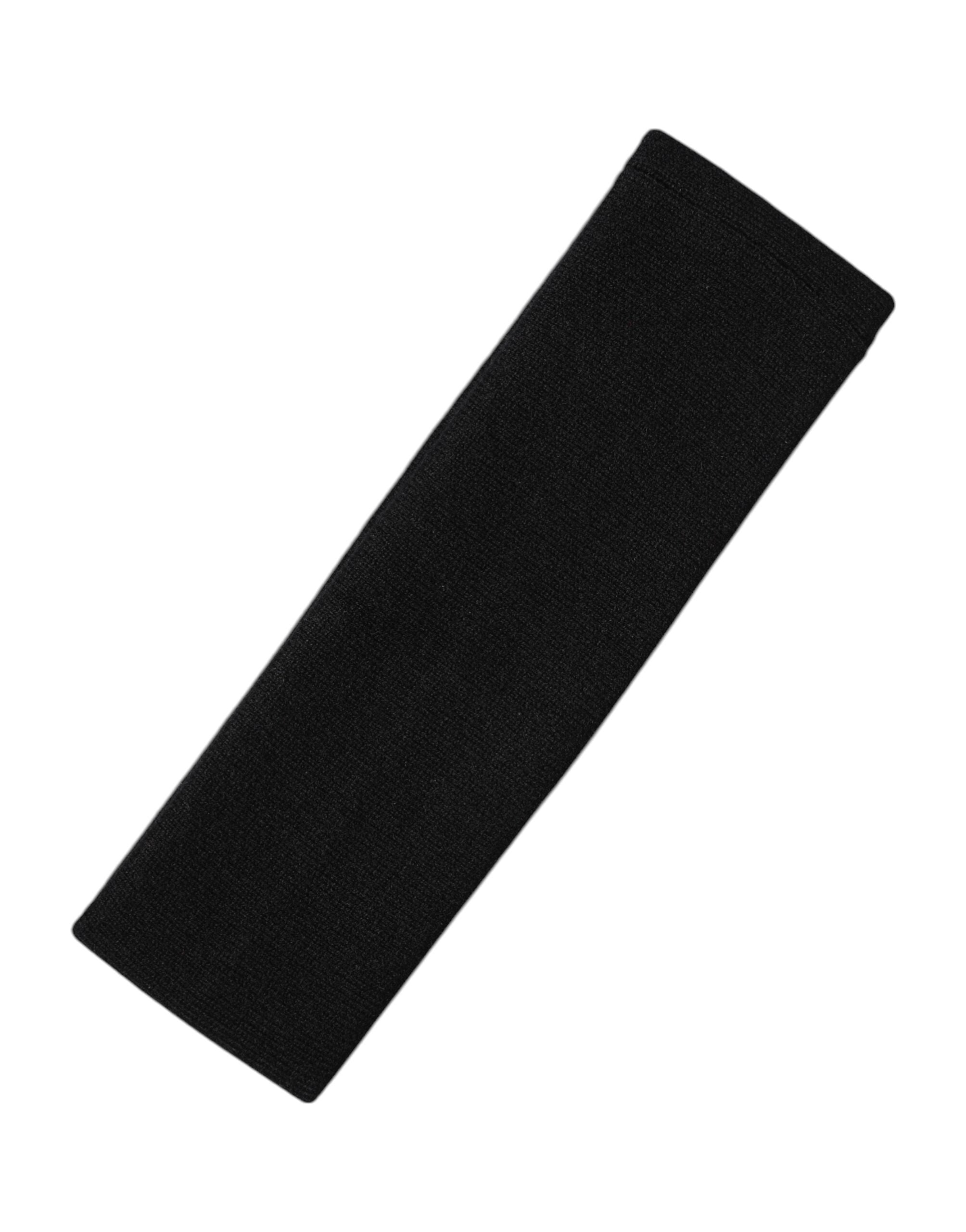 Black Cashmere Knitted Women Head Band Hat Dolce & Gabbana