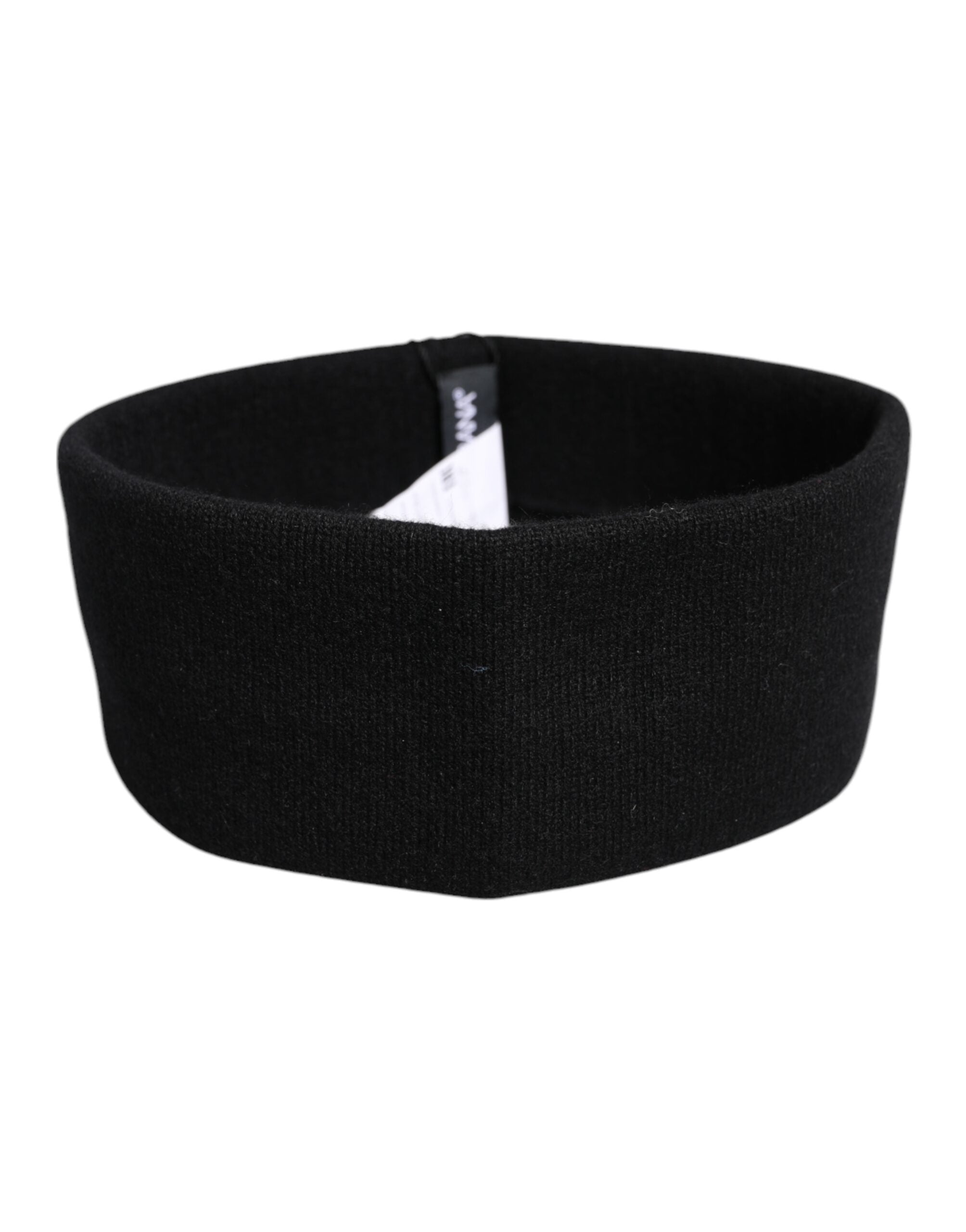 Black Cashmere Knitted Women Head Band Hat Dolce & Gabbana