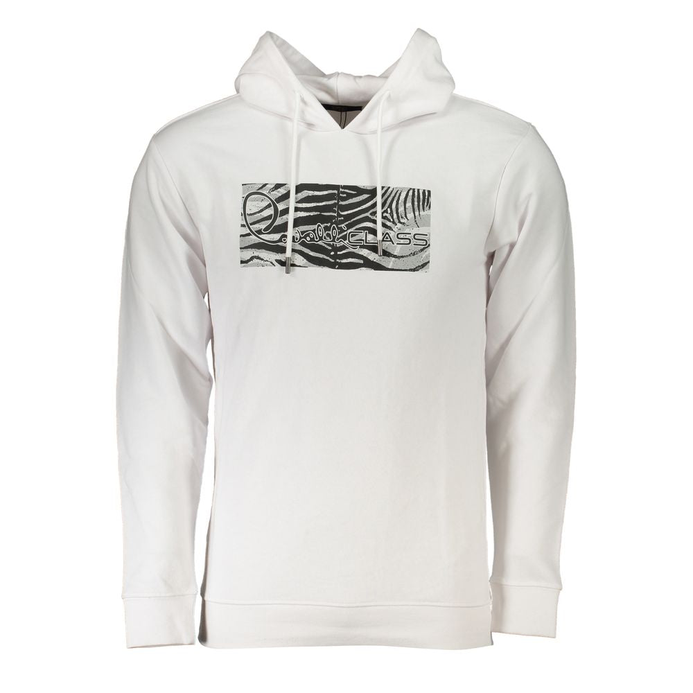 White Cotton Men Sweater Cavalli Class