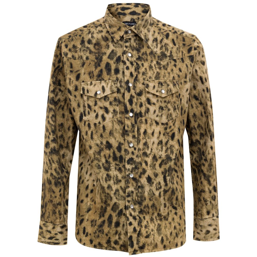 Beige Cotton Shirt Tom Ford