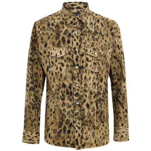Beige Cotton Shirt Tom Ford