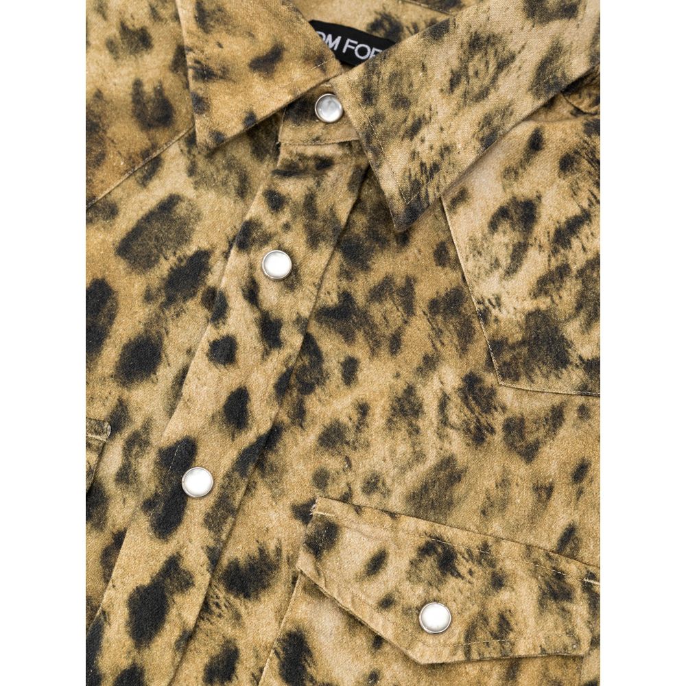 Beige Cotton Shirt Tom Ford