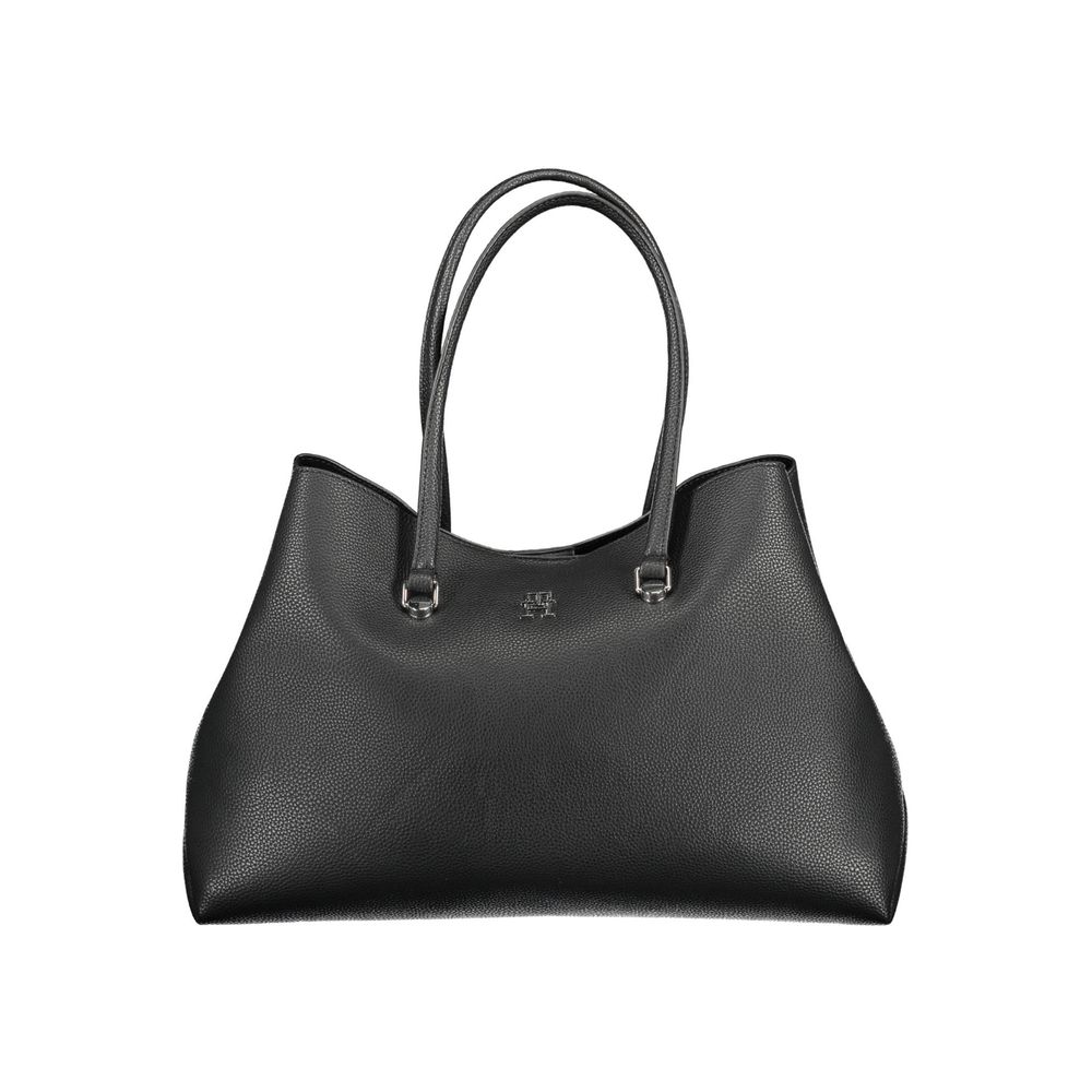Black Polyester Women Handbag Tommy Hilfiger