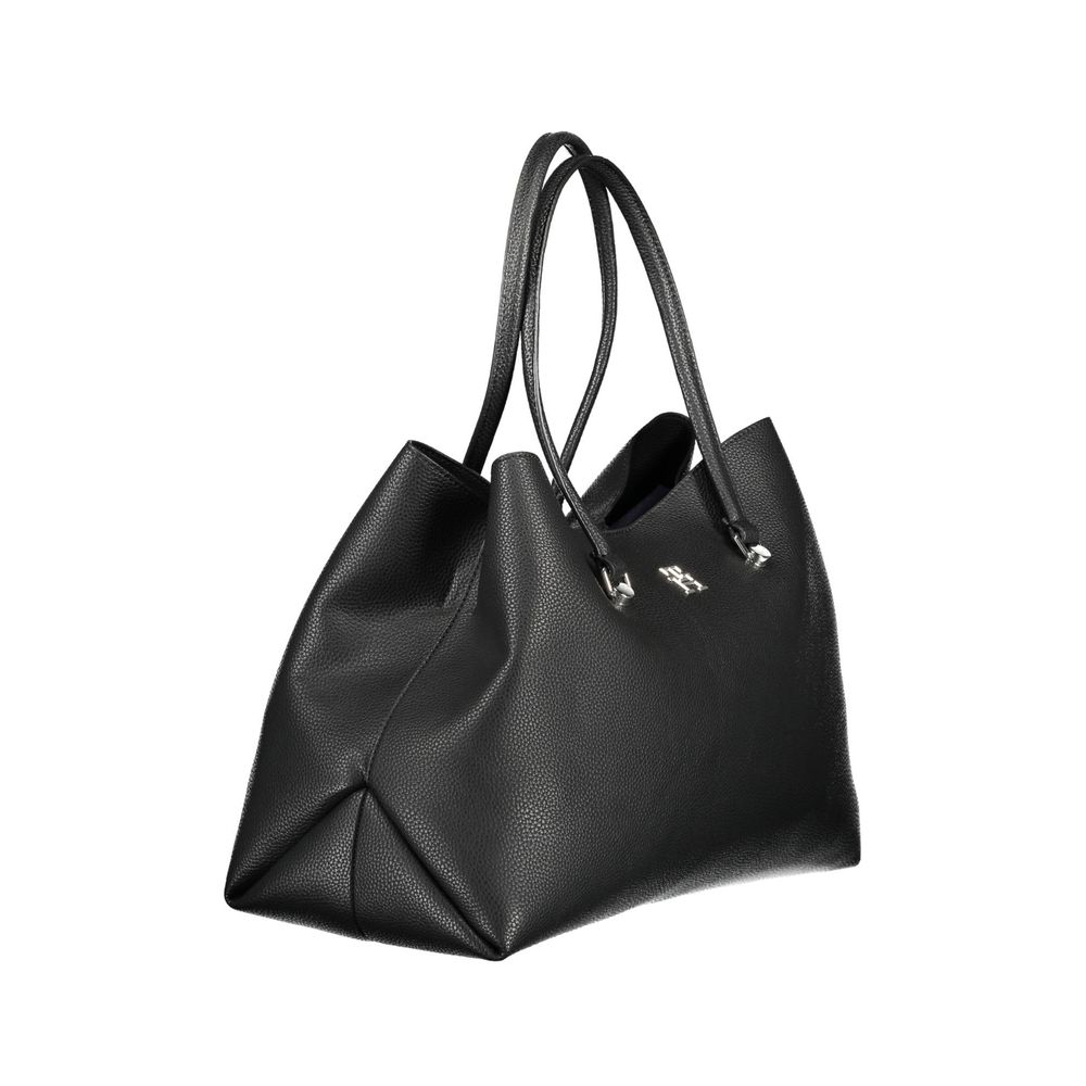 Black Polyester Women Handbag Tommy Hilfiger