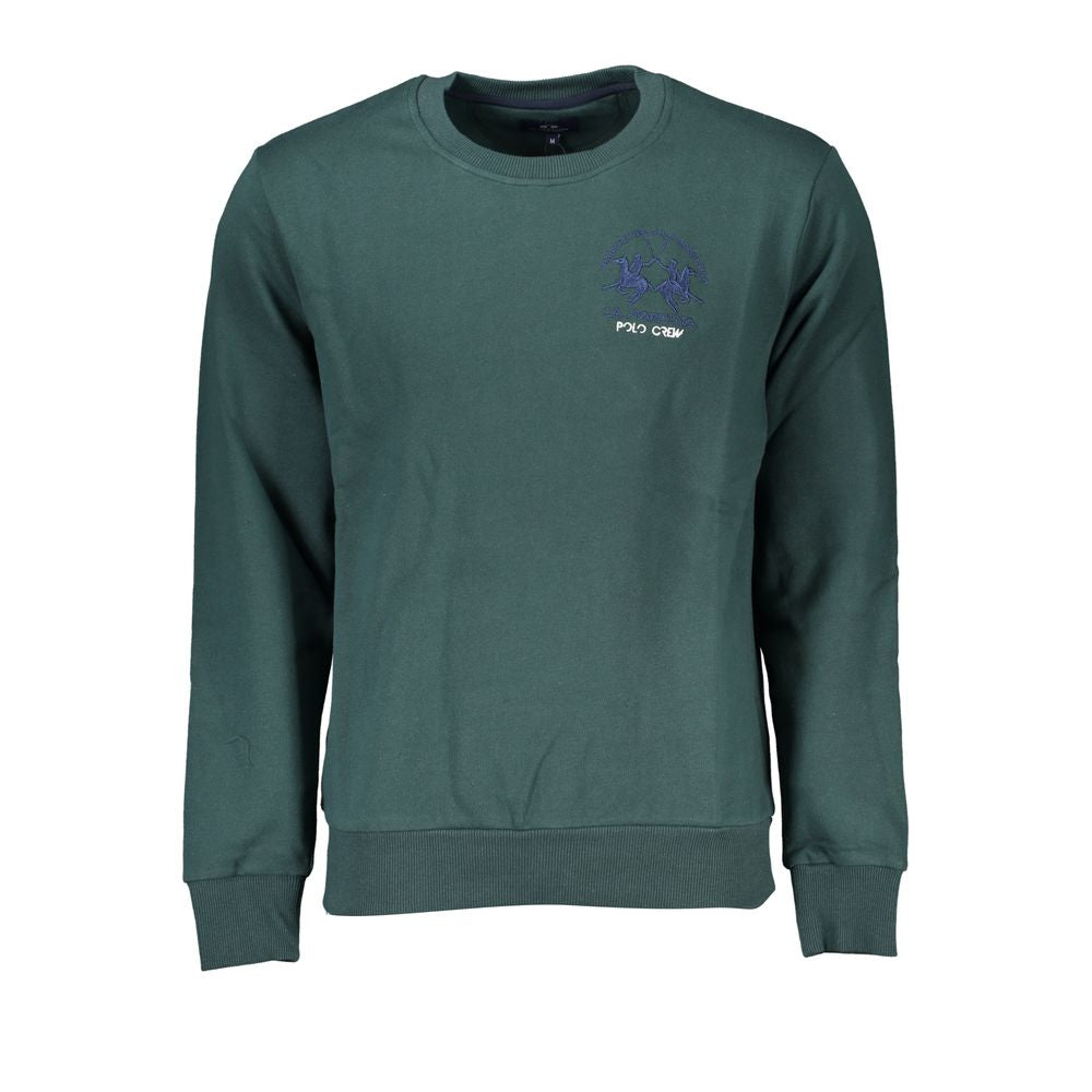 Green Cotton Men Sweater La Martina