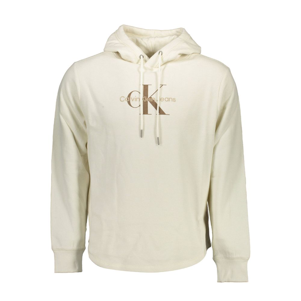 White Cotton Men Sweater Calvin Klein