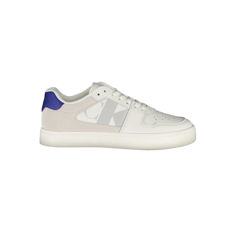 White Leather Mens Sneaker Calvin Klein