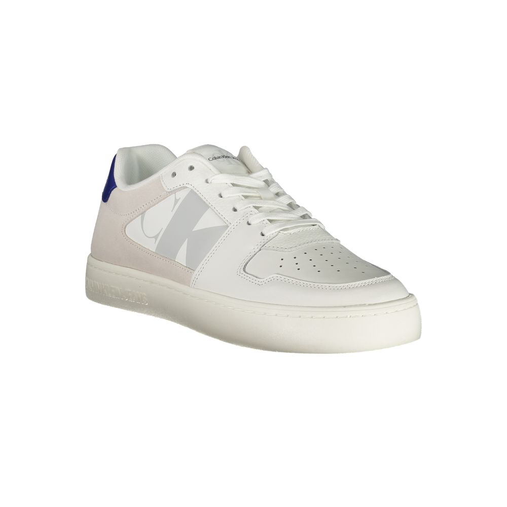 White Leather Mens Sneaker Calvin Klein