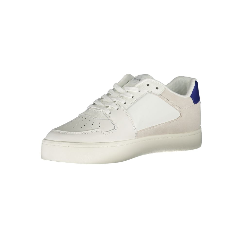 White Leather Mens Sneaker Calvin Klein