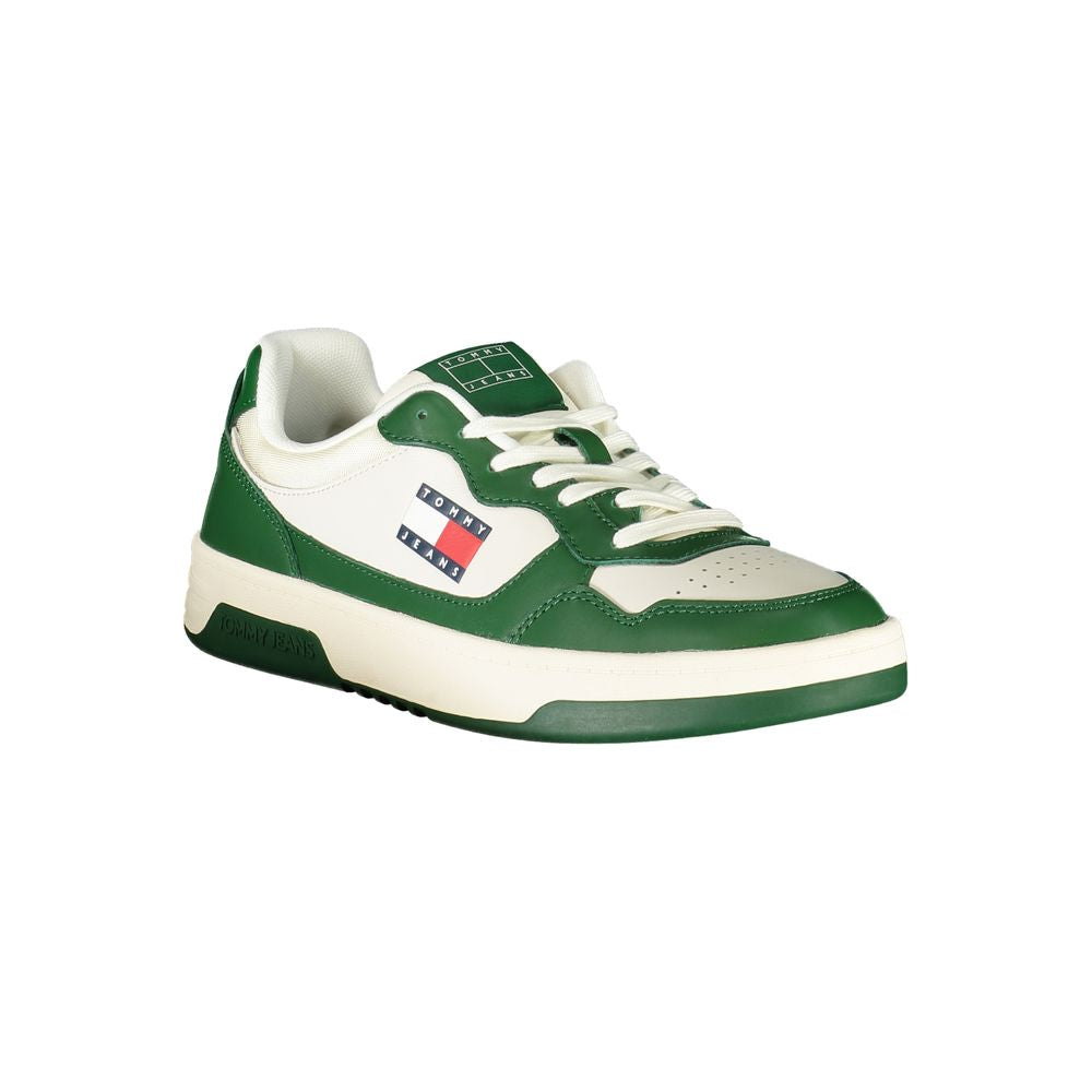 White Leather Men Sneaker Tommy Hilfiger