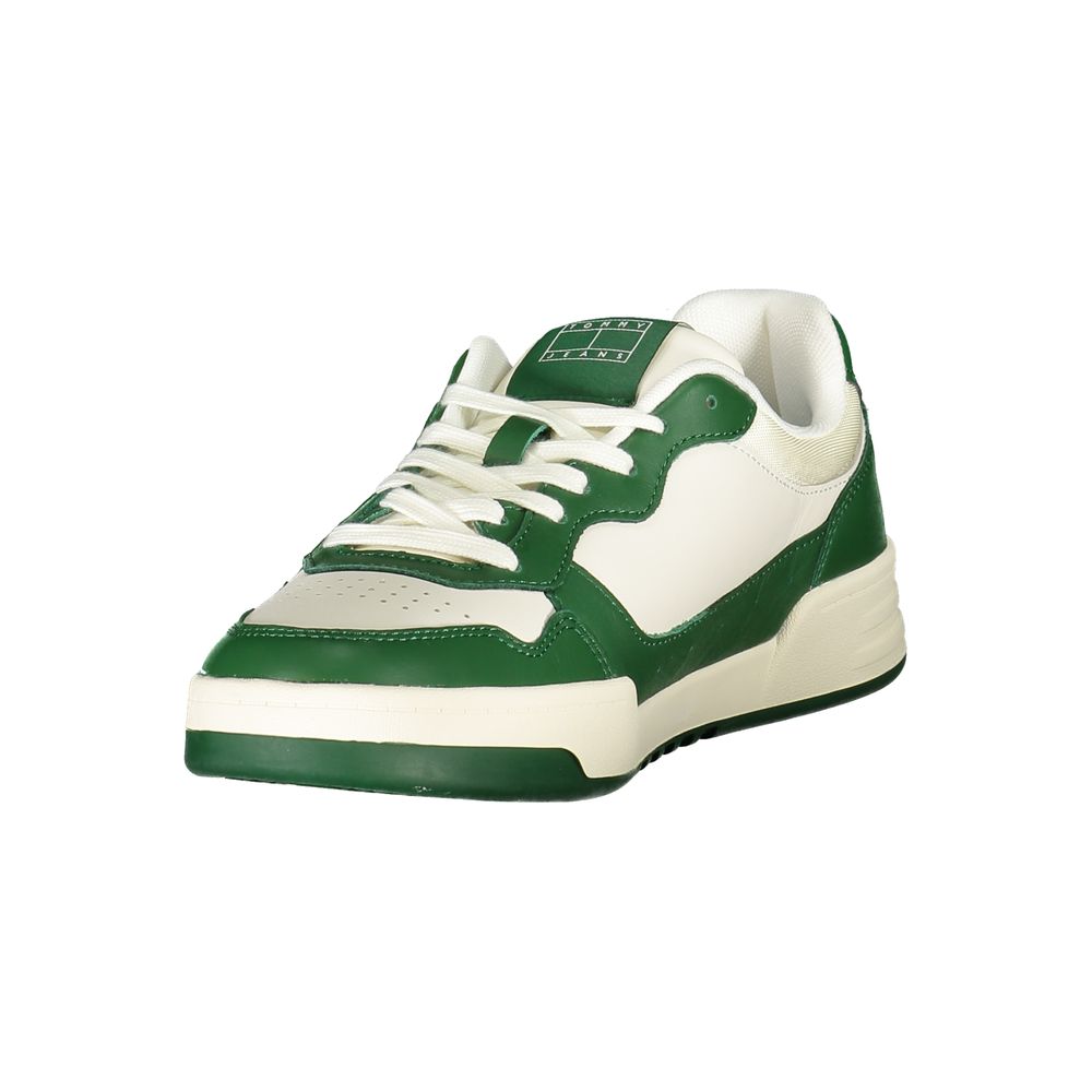 White Leather Men Sneaker Tommy Hilfiger