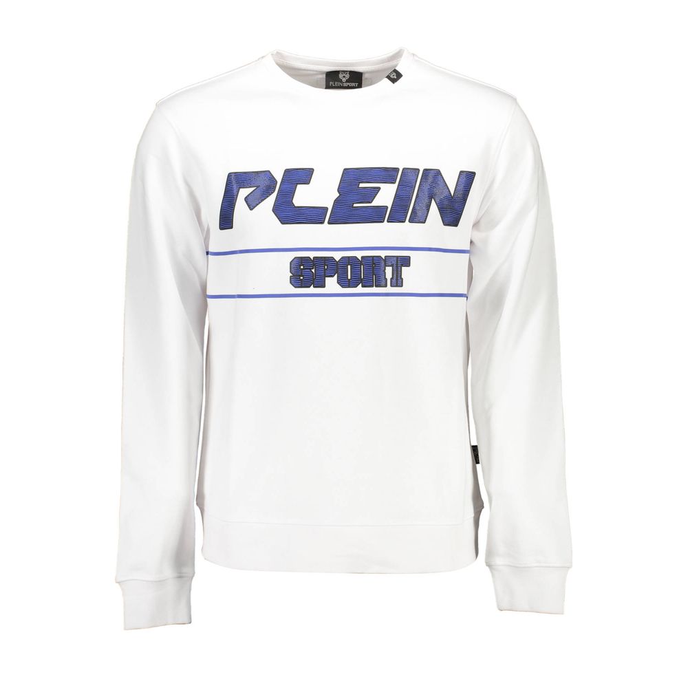 White Cotton Men Sweater Plein Sport