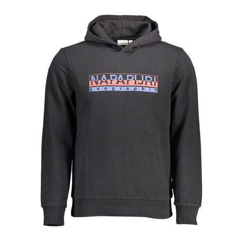 Black Cotton Men Hoodie Napapijri