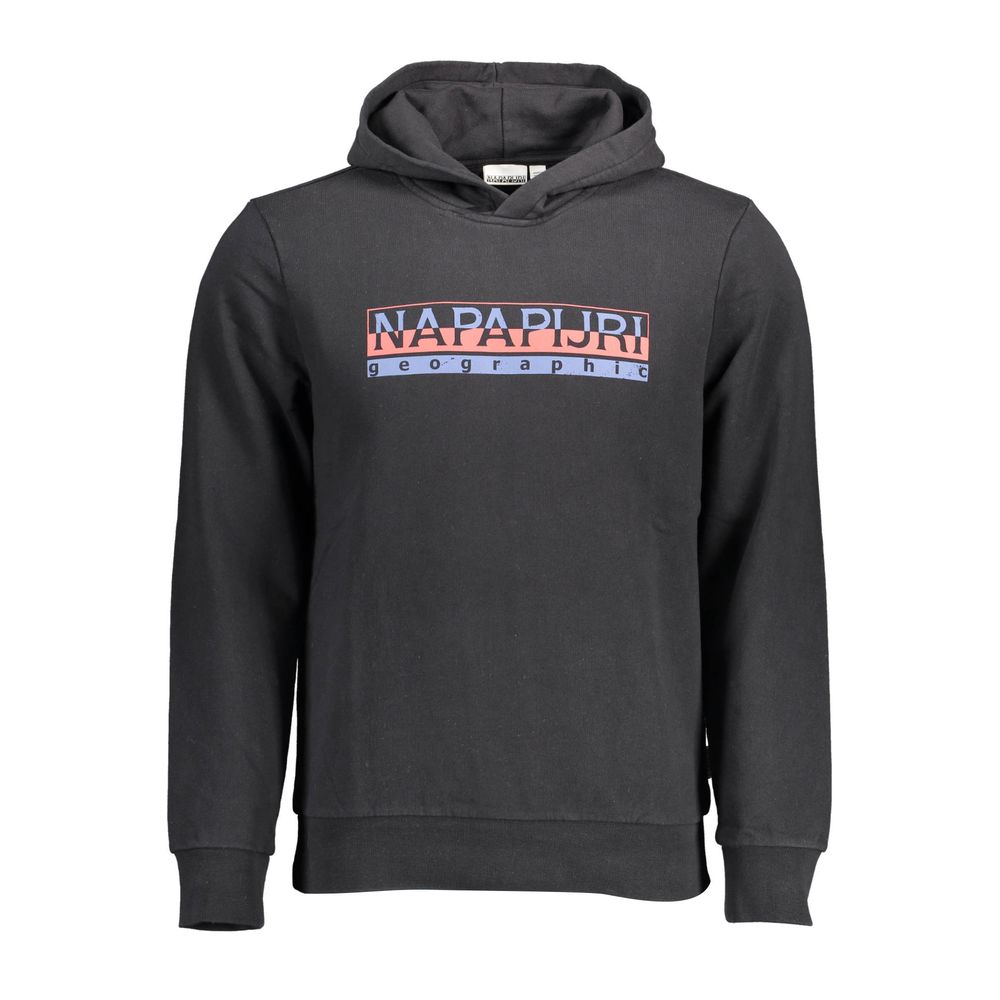 Black Cotton Men Hoodie Napapijri