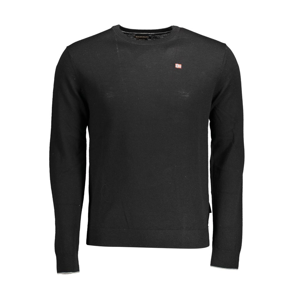 Black Wool Men Sweater Napapijri