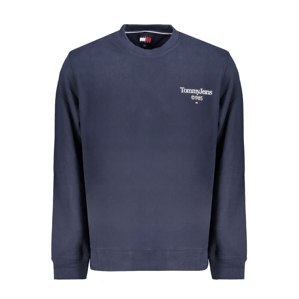 Blue Cotton Men Sweater Tommy Hilfiger