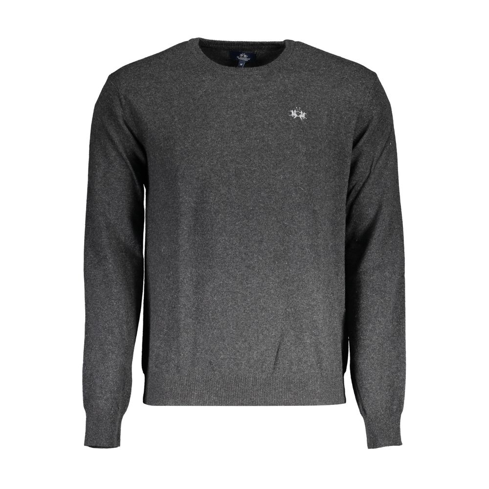Brown Wool Men Sweater La Martina