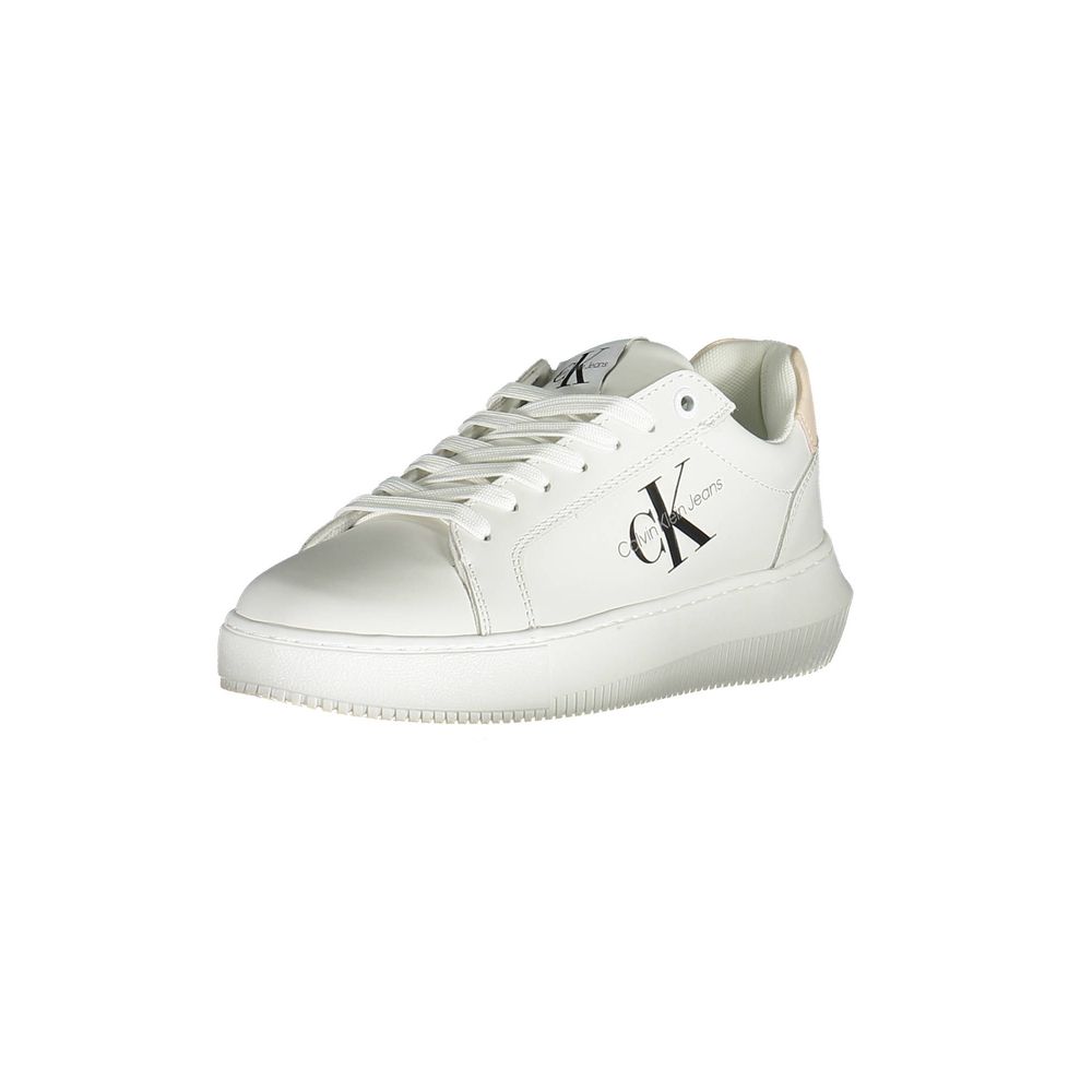 White Polyester Women Sneaker Calvin Klein