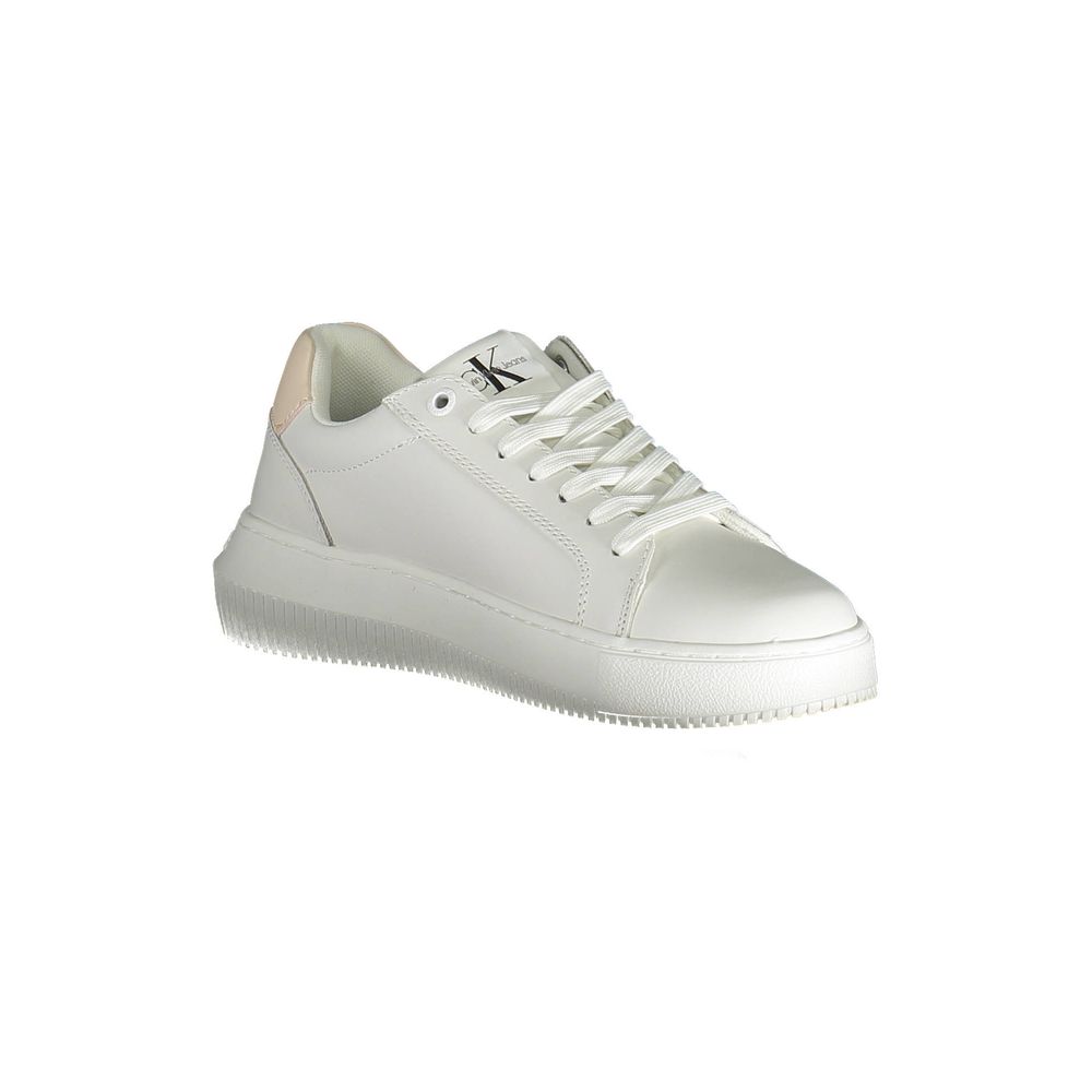 White Polyester Women Sneaker Calvin Klein