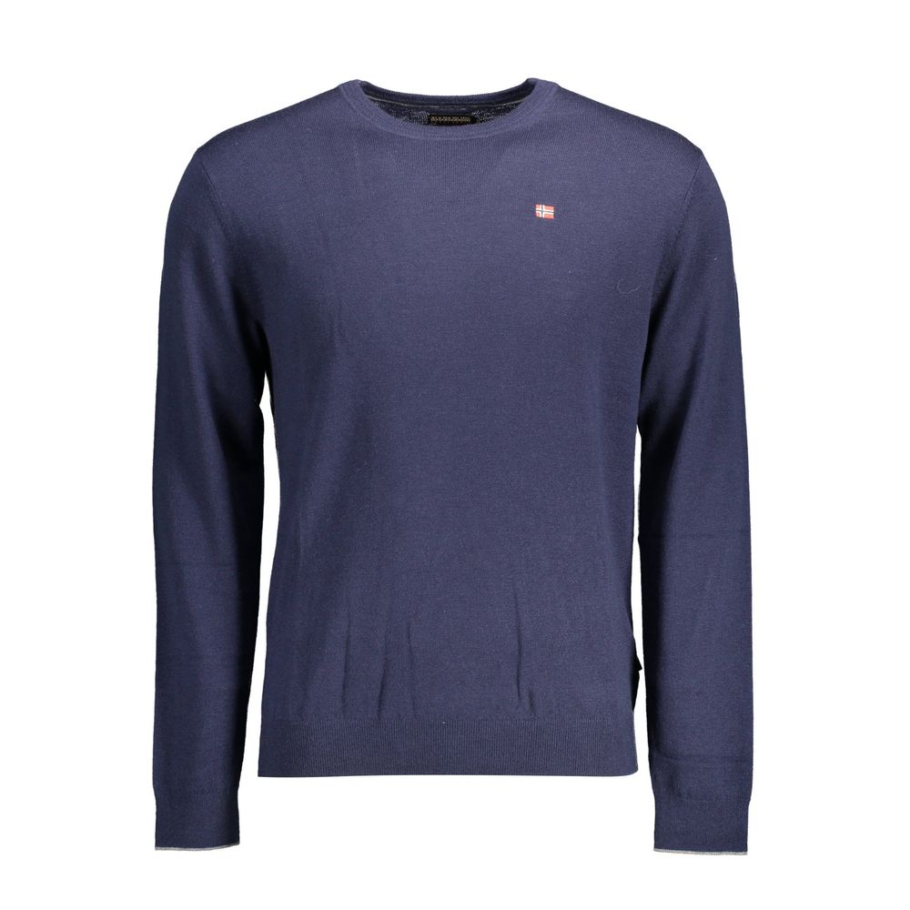 Blue Wool Men Sweater Napapijri