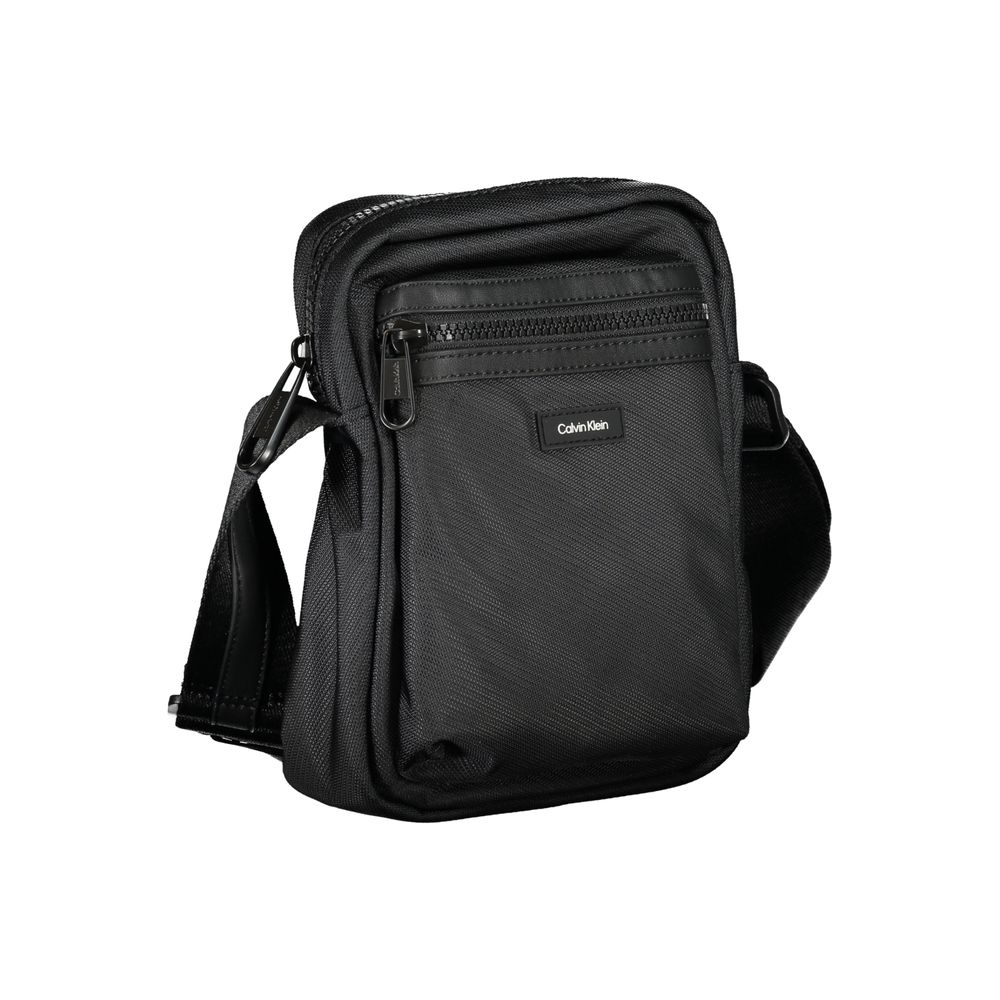 Sleek Black Recycled Shoulder Bag Calvin Klein