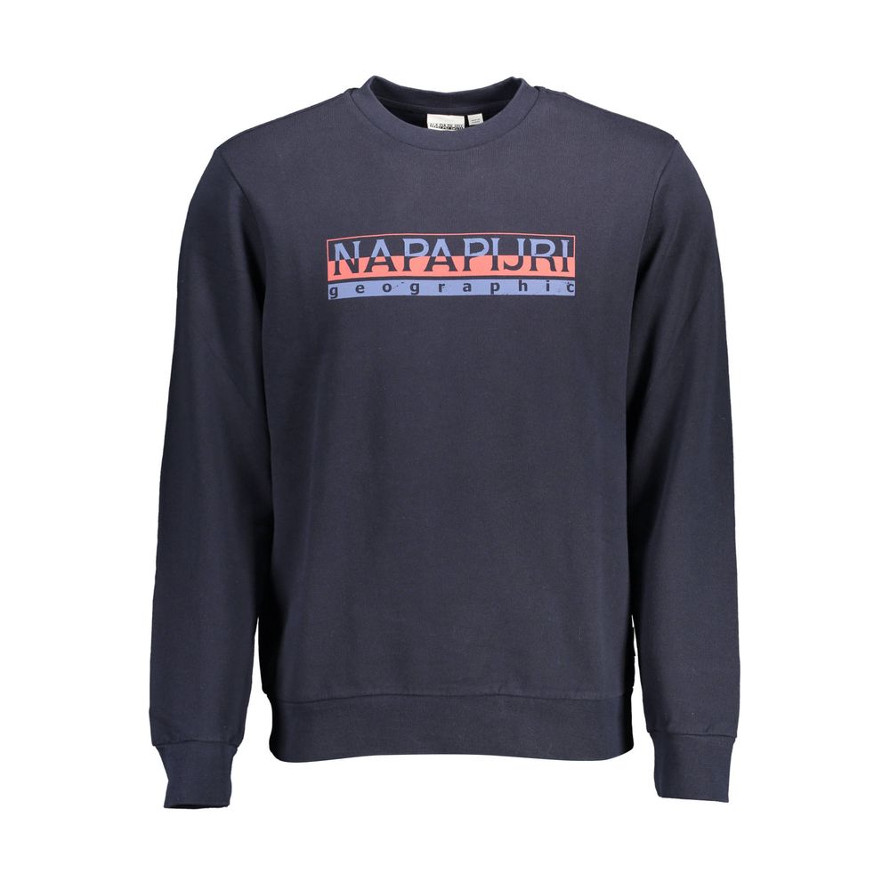 Blue Cotton Men Sweater Napapijri