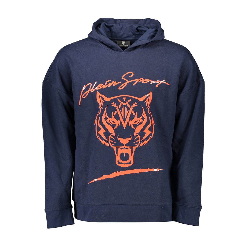 Blue Cotton Men Sweater Plein Sport