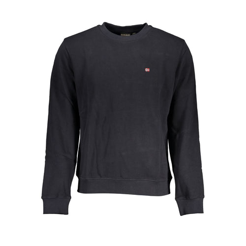 Black Cotton Men Sweater Napapijri