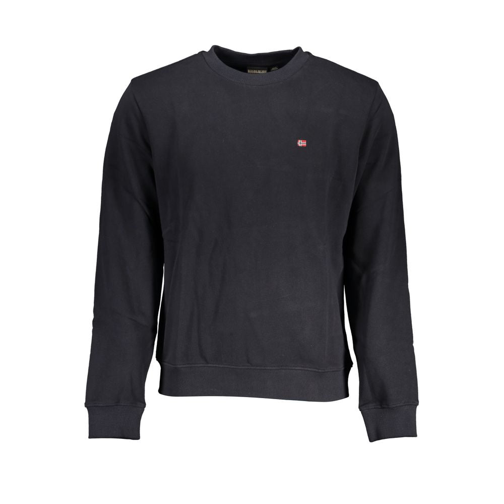 Black Cotton Men Sweater Napapijri