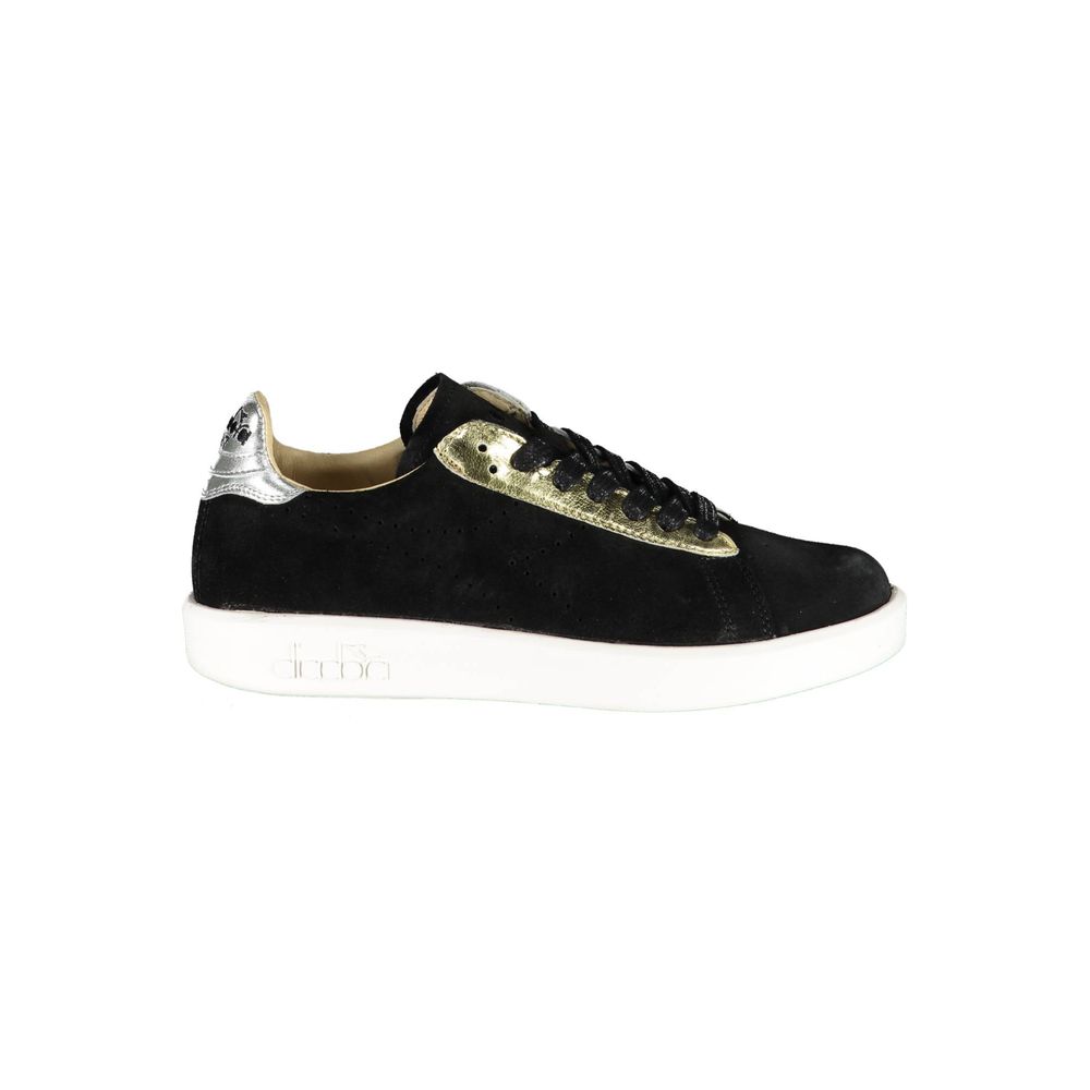Black Leather Women Sneaker Diadora