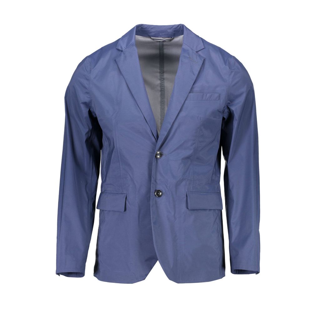 Blue Nylon Men Jacket Gant