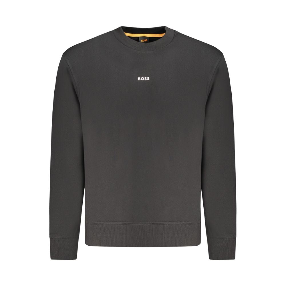 Black Cotton Men Sweater Hugo Boss