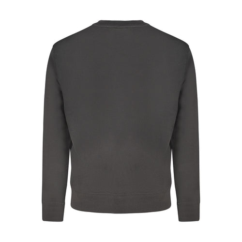 Black Cotton Men Sweater Hugo Boss