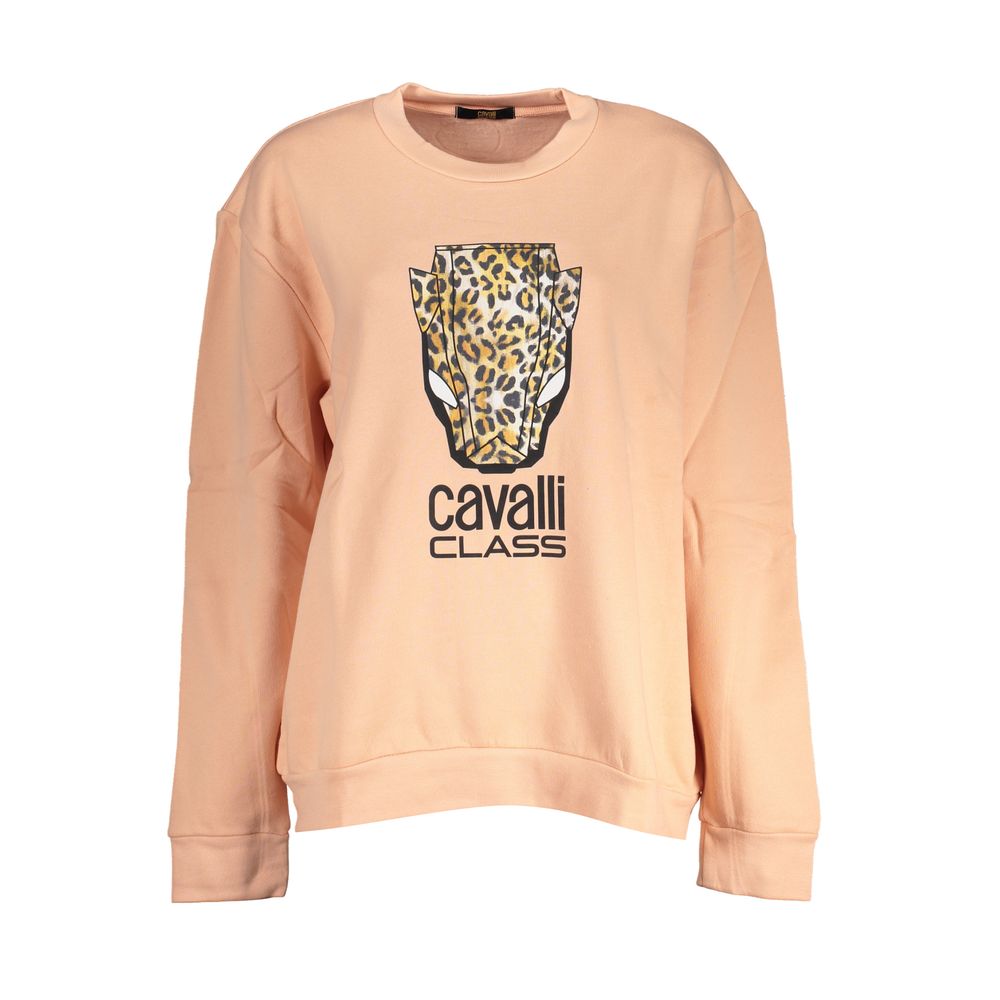 Pink Cotton Women Sweater Cavalli Class