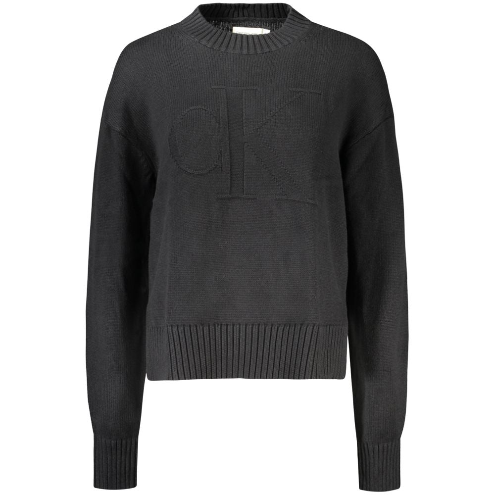 Black Cotton Women Sweater Calvin Klein