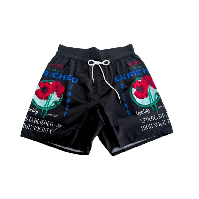 Black Polyester Men's Swim Short swimwear Iceberg