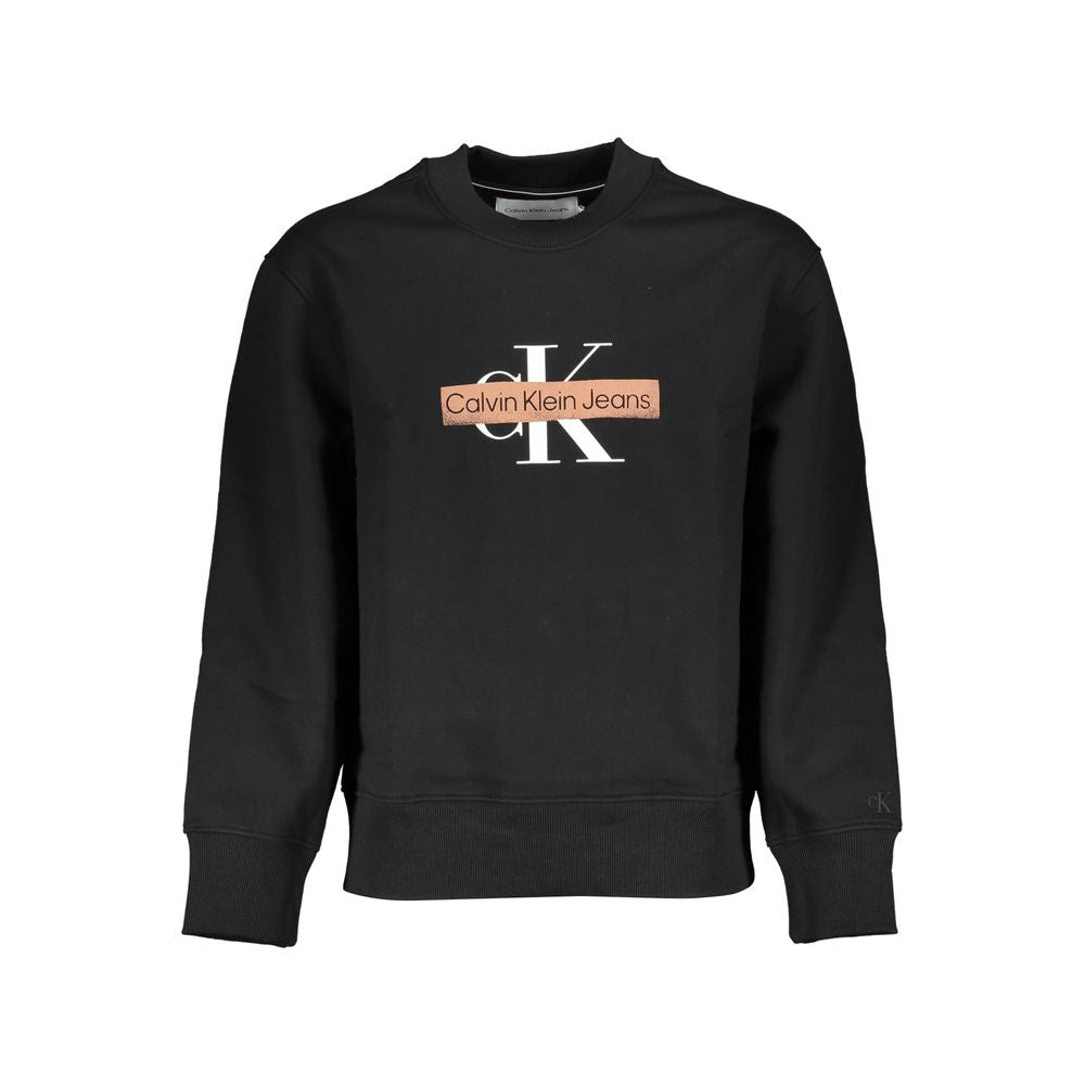 Black Cotton Men Sweater Calvin Klein