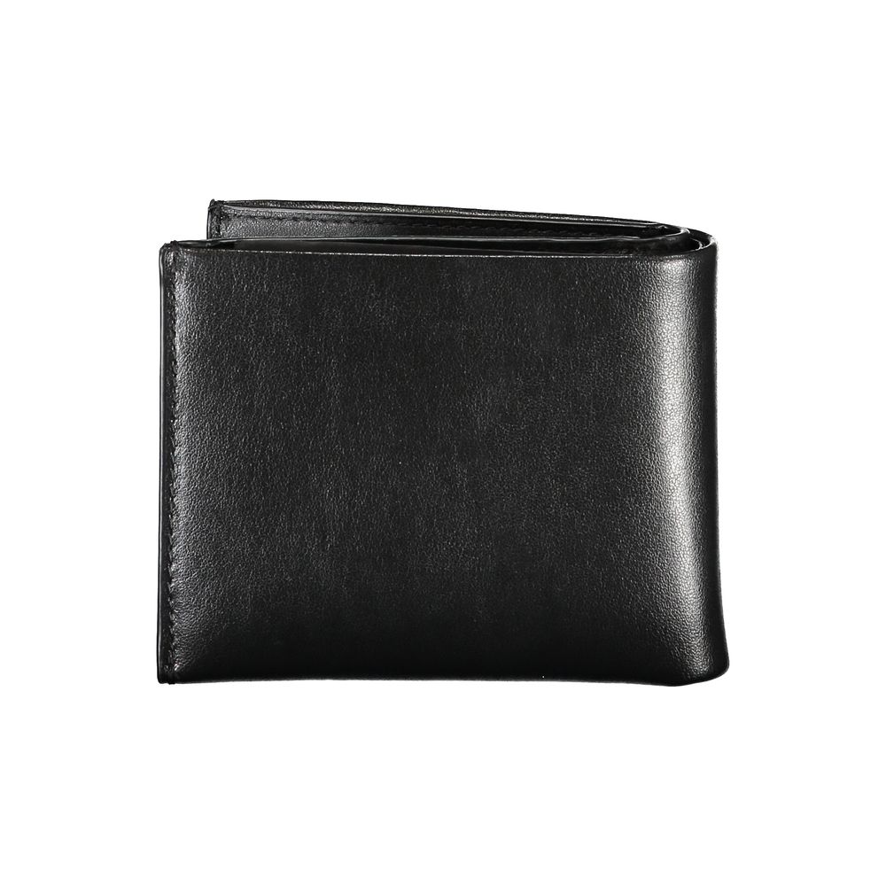 Elegant Black Leather Dual-Compartment Wallet Calvin Klein