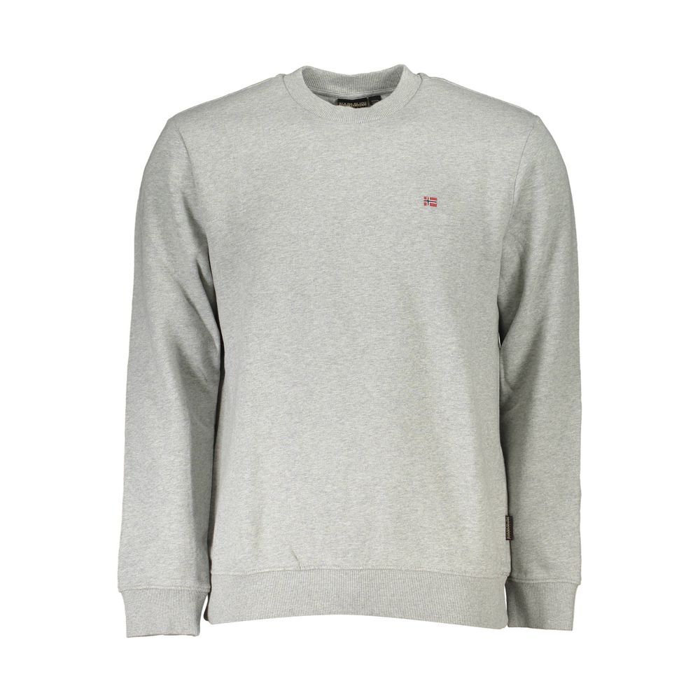 Gray Cotton Men Sweater Napapijri