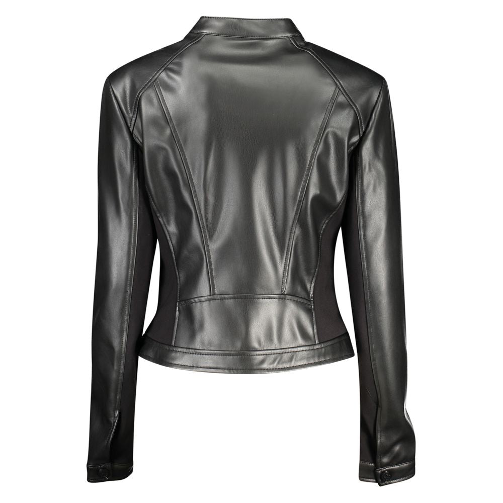 Black Polyethylene Jackets & Coat Guess Jeans